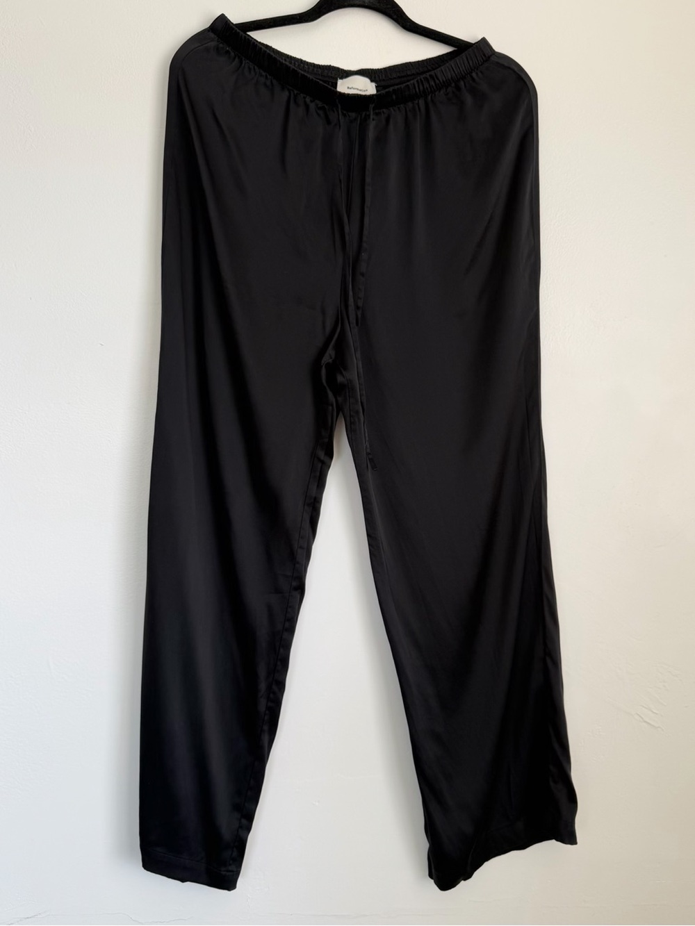 Reformation Black Wide Leg Lounge Pants